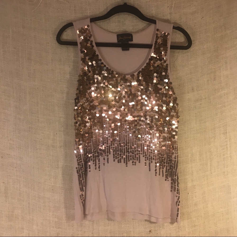 Champagne Sequin Top Steven Edwards